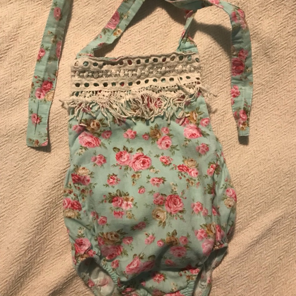 Boho fringe romper 12-24 months